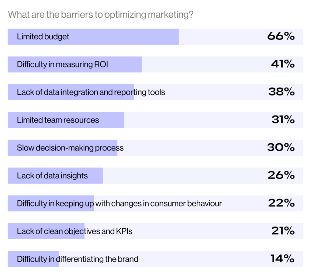 What are the barriers to optimizing marketing? - Supermetrics data